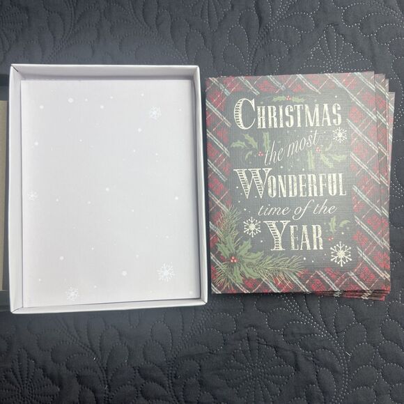 Divinity 2pc Lot of Christmas Greeting Card Boxes, 14 Cards w/Envelopes in Each - Picture 5 of 12